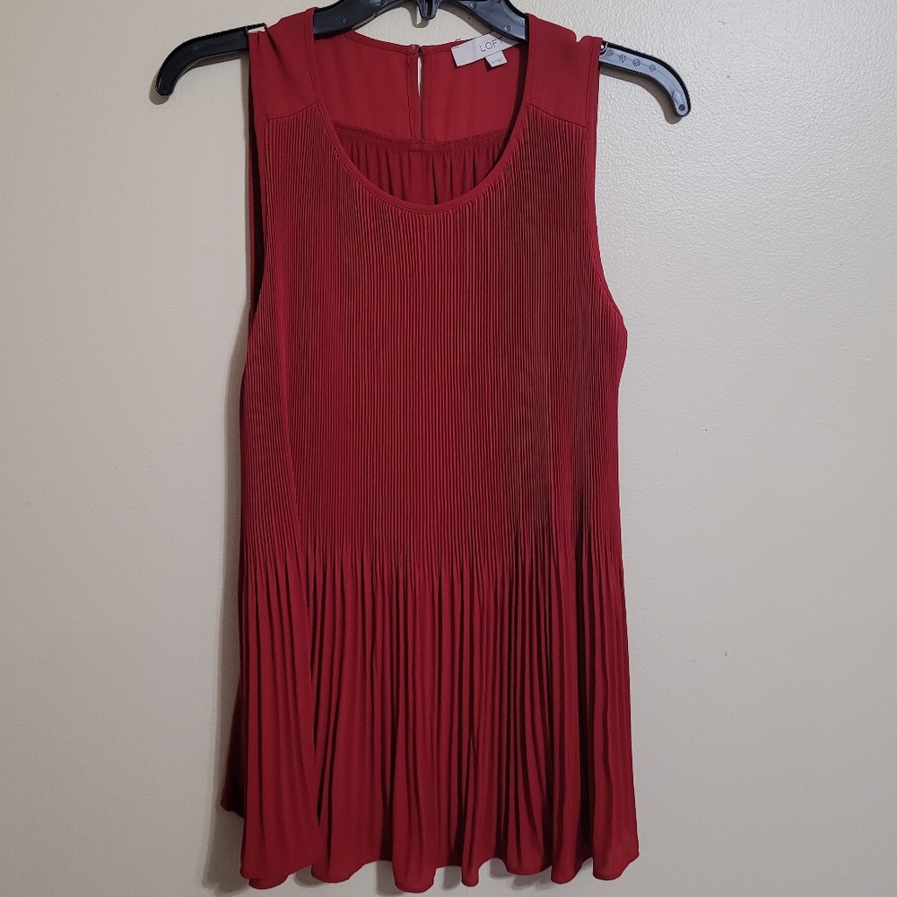 LOFT red flowy top